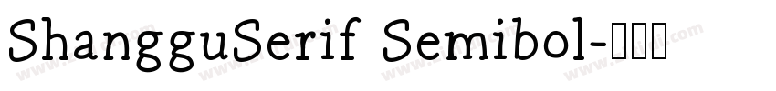 ShangguSerif Semibol字体转换